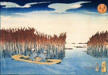 récolteurs d’algues à omari Utagawa Kuniyoshi ukiyo e Peinture à l'huile
